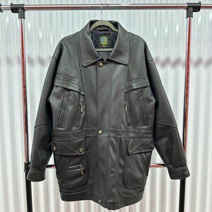 Gentil Leather Trench Coat